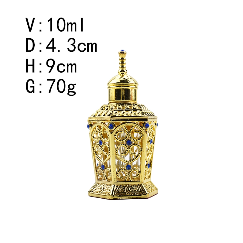 10ml Vintage Glass Attar Bottle Pagoda Shape