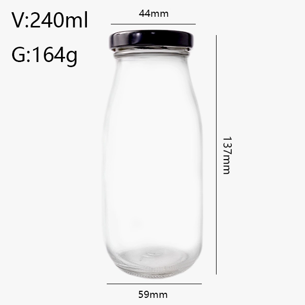 3 oz 8 oz Glass Juice Bottles with Lids