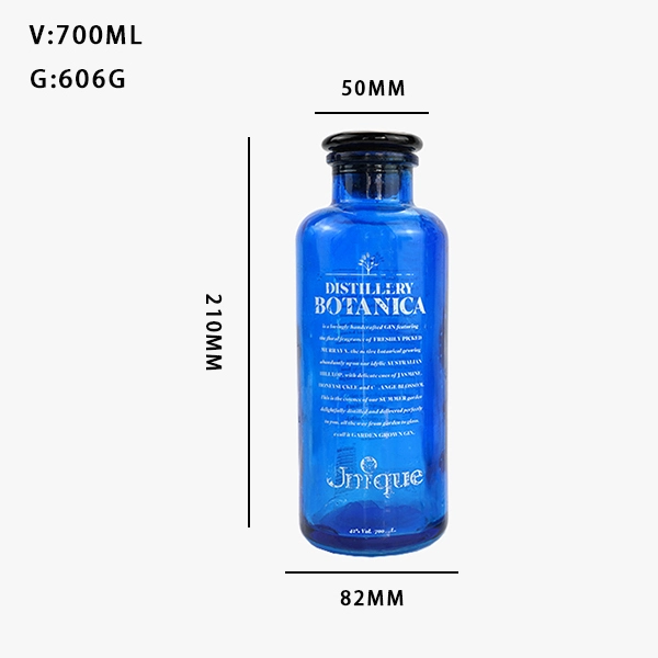 700ml Coloured Gin Bottles with Stopper