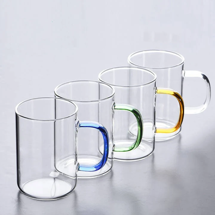Colored Borosilicate Glass Water Cup For Home And Office
