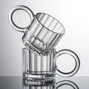 Creative Glass Cup with Large Handle for Beer and Water
