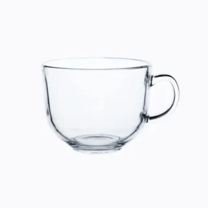 Creative Transparent Glass Cup with Handle for Juice