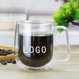 Double Wall Borosilicate Coffee Cup with Handle