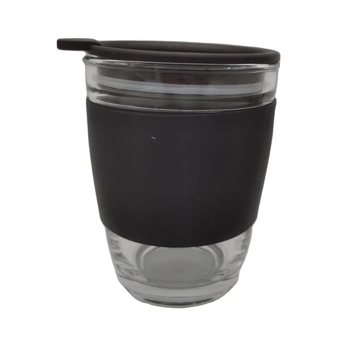 Eco Reusable Glass Coffee Cup with Lid – Tea Milk Coffee Use