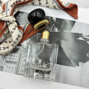 Rectangle Thick Bottom Glass Perfume Bottle with Atomizer