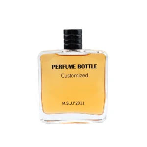 Transparent Flat Perfume Bottle With Crimp Sprayer