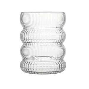 Wave Shaped Borosilicate Glass Cup for Coffee and Tea